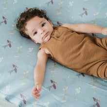 Load image into Gallery viewer, Organic Bamboo Cotton Muslin Crib Sheet in Dreamy Planes
