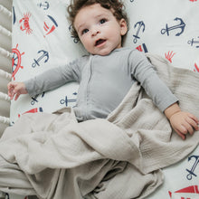 Load image into Gallery viewer, Ahoy Little One Crib Sheet
