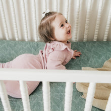 Load image into Gallery viewer, Organic Bamboo Blend Crib Sheet in Beanstalk
