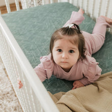 Load image into Gallery viewer, Organic Bamboo Blend Crib Sheet in Beanstalk
