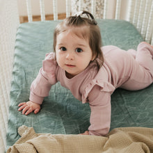 Load image into Gallery viewer, Organic Bamboo Blend Crib Sheet in Beanstalk
