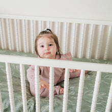 Load image into Gallery viewer, Organic Bamboo Cotton Blend Crib Sheet in Natural Oasis Willow
