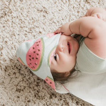 Load image into Gallery viewer, Watermelons &amp; Dots Hooded Baby Towel
