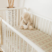 Load image into Gallery viewer, Jersey Knit Polyester Crib Sheet in Some Bunny Loves Me
