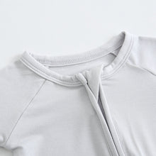 Load image into Gallery viewer, Comfy Gray Zippered Baby Romper
