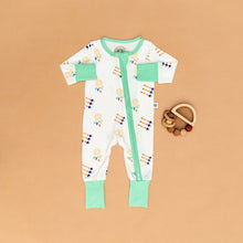 Load image into Gallery viewer, Green Dreamcatcher Zip Onesie
