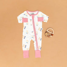 Load image into Gallery viewer, Pink Dreamcatcher Zip Onesie

