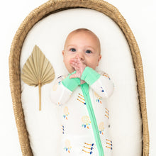Load image into Gallery viewer, Green Dreamcatcher Zip Onesie

