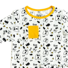 Load image into Gallery viewer, Orange Trim Halloween Long Sleeve Sleep Set
