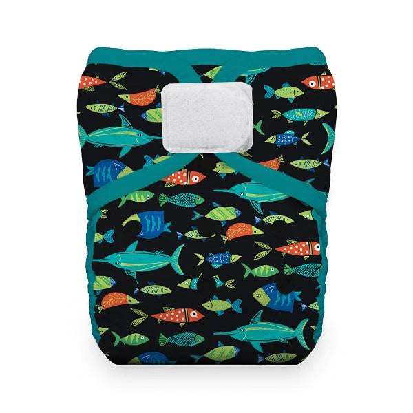 Thirsties Natural One Size Pocket Diapers -Fish Tales