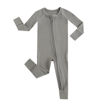 Load image into Gallery viewer, Forest Green Zippered Baby Romper

