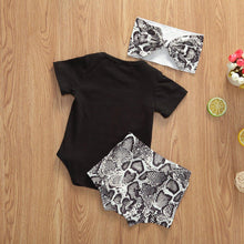 Load image into Gallery viewer, Newborn Infant Baby Girls Clothes Sets Shorts Sleeve Romper Tops , Shorts , Headband InElegant Modern Design For Daddys Girl
