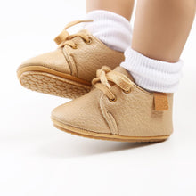 Load image into Gallery viewer, Unisex Baby Luxury Soft Leather Shoes Newborn Rubber Soft Sole First Walkers Toddler Shoes For Everyday Wear For Boys And Girls
