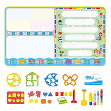 Load image into Gallery viewer, Coolplay 100x100cm Magic Water Drawing Mat Doodle Mat &amp; 4 Drawing Pens &amp; 1 Stamps Set Painting Board Educational Toys for Kids
