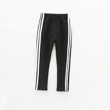 Load image into Gallery viewer, Cotton Four-color Baby Girl Sports Style Two Bars Stretch Pants 1 - 5 Years Old Autumn baby girls pants

