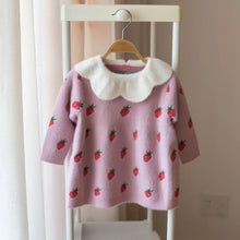 Load image into Gallery viewer, New Baby Winter Knitted Clothes Infant Toddler Tops Shirts For Baby Girls Retro Dress Design
