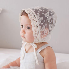 Load image into Gallery viewer, Retro Vintage Newborn Baby Cotton Baby Girl Hat Cap Princess Infant Toddler Baby Bonnet Girls Summer Sun Hat For Girls
