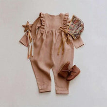 Load image into Gallery viewer, Modern Handamde Girls Jumpsuit Long Sleeve Romper Overalls Autumn Clothes For Baby Cotton Line In Elegant Autmn Style
