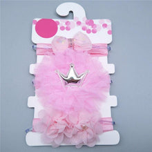 Load image into Gallery viewer, Luxury Modern Baby Headband Crown Flower Bows Hairband Baby Girl Headbands Newborn Hair Accessories Elastic Baby Hair Band
