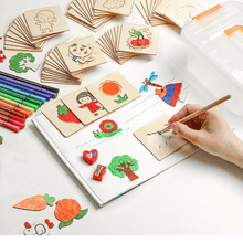 Load image into Gallery viewer, 100Pcs Baby Toys Drawing Toys Coloring Board Children Creative Doodles Early Learning Education Toy Boy Girl Learn Drawing Tools
