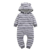Load image into Gallery viewer, Modern High Quality Newborn Infant Baby Clothes Fleece Jumpsuit Boys Romper Hooded Jumpsuit Bear For Kids
