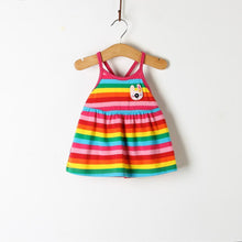 Load image into Gallery viewer, Children's Wear Dress Girls  Dresses For Party and Wedding with 100% Cotton Striped Lapel Fly Sleeves
