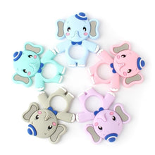 Load image into Gallery viewer, 2pcs Cartoon Baby Teether Animal Silicone Teether Raccoon Elephant Koala Giraffe  Baby Teething Toys Accessories Perfect Toy For Kids
