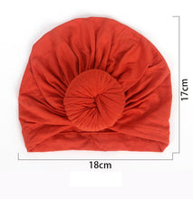 Load image into Gallery viewer, Newborn Toddler Kids Turban Cotton Beanie Hat Winter Cap Knot Solid Soft Sleeping Caps For Kids

