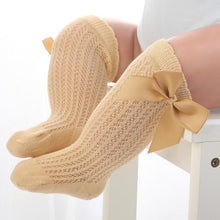 Load image into Gallery viewer, Princess Cute Baby Knee High Stylish Cotton Bow Soft Comfortable Socks Flexible Breathable Sock For Baby Girls
