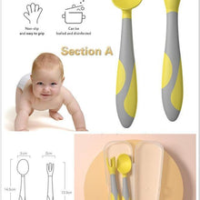 Load image into Gallery viewer, Baby Soft Silicone Spoon Infant Feeding Spoon Utensils Auxiliary Food Spoon Learn Eat Training Soft Spoon Children Tableware
