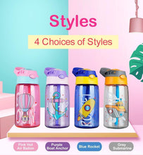 Load image into Gallery viewer, Kids Cartoon Leakproof Creative Baby Feeding Water Cup With Straws For Children Bright Colors Durable Kid Bottles
