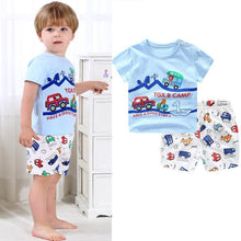 Load image into Gallery viewer, Modern Baby Short Sleeve Clothing Set For Boys And Girls Cotton Underwear SuitSummer Pajamas for Kids
