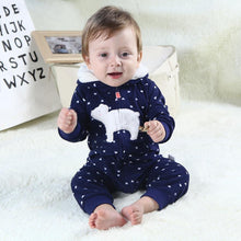 Load image into Gallery viewer, Modern Infant Baby Rompers Coral Fleece Animal Overall Baby Halloween Xmas Costume Clothes Baby jumpsuit Romper For Kids
