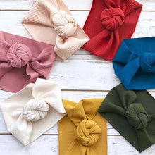 Load image into Gallery viewer, Head wrap Baby Headband Top Knot Headbands Over Sized Bow Hair Newborn Head Band For Baby Girl In elegant Modern Design
