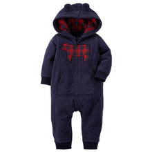 Load image into Gallery viewer, Modern High Quality Newborn Infant Baby Clothes Fleece Jumpsuit Boys Romper Hooded Jumpsuit Bear For Kids
