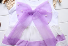 Load image into Gallery viewer, Baby Girl Clothes for Kids with Cute Purple Stripe and Round Neck  Sleeveless Chiffon Dresses For Girls
