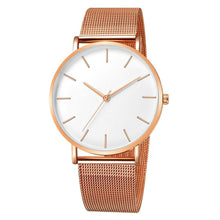 Load image into Gallery viewer, STEVVEX Women Watch Rose Gold  Style Women's Mesh Belt ultra-thin Fashion para Luxury Wrist Watches For Women and Girls
