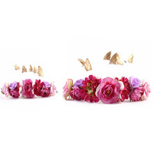 Load image into Gallery viewer, Luxury Modern Brazil Stlye Baby and Mother Feather Flower Headdress  Headwear European Flower Headband For Mother and Daughter
