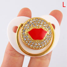 Load image into Gallery viewer, Diamond Luxury Modern Cartoon Eye Baby Pacifier Bling Newborn Kids Baby Boys Girl Nipples Silicone Pacifier For Baby
