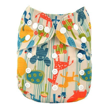 Load image into Gallery viewer, Baby One Size Fits All Reusable Baby Cloth Diaper with  Microfiber Insert Diaper For Baby Boys and Baby Girls In Modern New Printed Design
