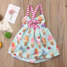Load image into Gallery viewer, Luxury Modern New Popular Ice cream Toddler Baby Girls Party Halter Backless Tutu Dress Sundress Summer For Girls Dress In Luxury Ice Cream Design
