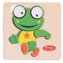 Load image into Gallery viewer, Baby Toys Wooden 3D Puzzle Cartoon Animal Intelligence Kids Educational Brain Teaser Children Tangram Shapes Learning
