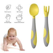 Load image into Gallery viewer, Unique Spoon For Baby  Set Food Silicone Gel Spoon Baby Learn To Eat Training Bendable Soft Spoon Children Tableware
