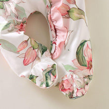 Load image into Gallery viewer, Modern Interesting Luxury Floral Newborn Baby Girl Clothes Infant Baby Girl Footed Full Sleeve Outfit Romper Jumpsuit With Big Bow In Modern Design
