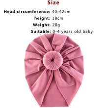 Load image into Gallery viewer, Infant Baby Headbands Solid Cotton Knot Turban Headband For Girls  Beanie Hat Headwear For Girls
