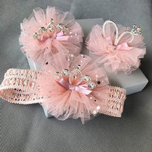 Load image into Gallery viewer, ILuxury Handmade Infant Child Hair Band Three-dimensional Alloy Rhinestone Crown Headdress  Elastic Headband Turban For Baby Girls
