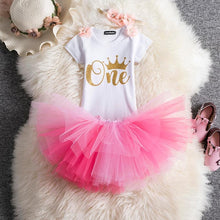 Load image into Gallery viewer, NEW Trend Black 1st Birthday Elegat Infant Baby Girls Princess Dress For Kids Party Dresses Children Clotes
