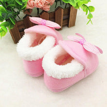 Load image into Gallery viewer, Winter Newborn Infant Baby Girls Boys Shoes Bow-knot Fur Ankle Length Autumn Warm Snow Boots 0-18M Babies
