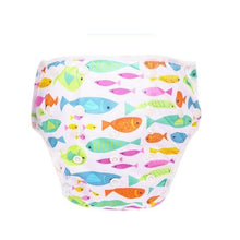 Load image into Gallery viewer, Baby Reusable Swimming Diapers Cartoon Swimwear Children Adjustable Summer Nappy Pants Diaper for Babies
