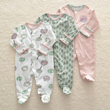 Load image into Gallery viewer, 3Pcs Baby unisex Rompers  Long Sleeve Sleep suit Cartoon Jumpsuit Baby Pajamas Stes For Kids Between 0-12Months
